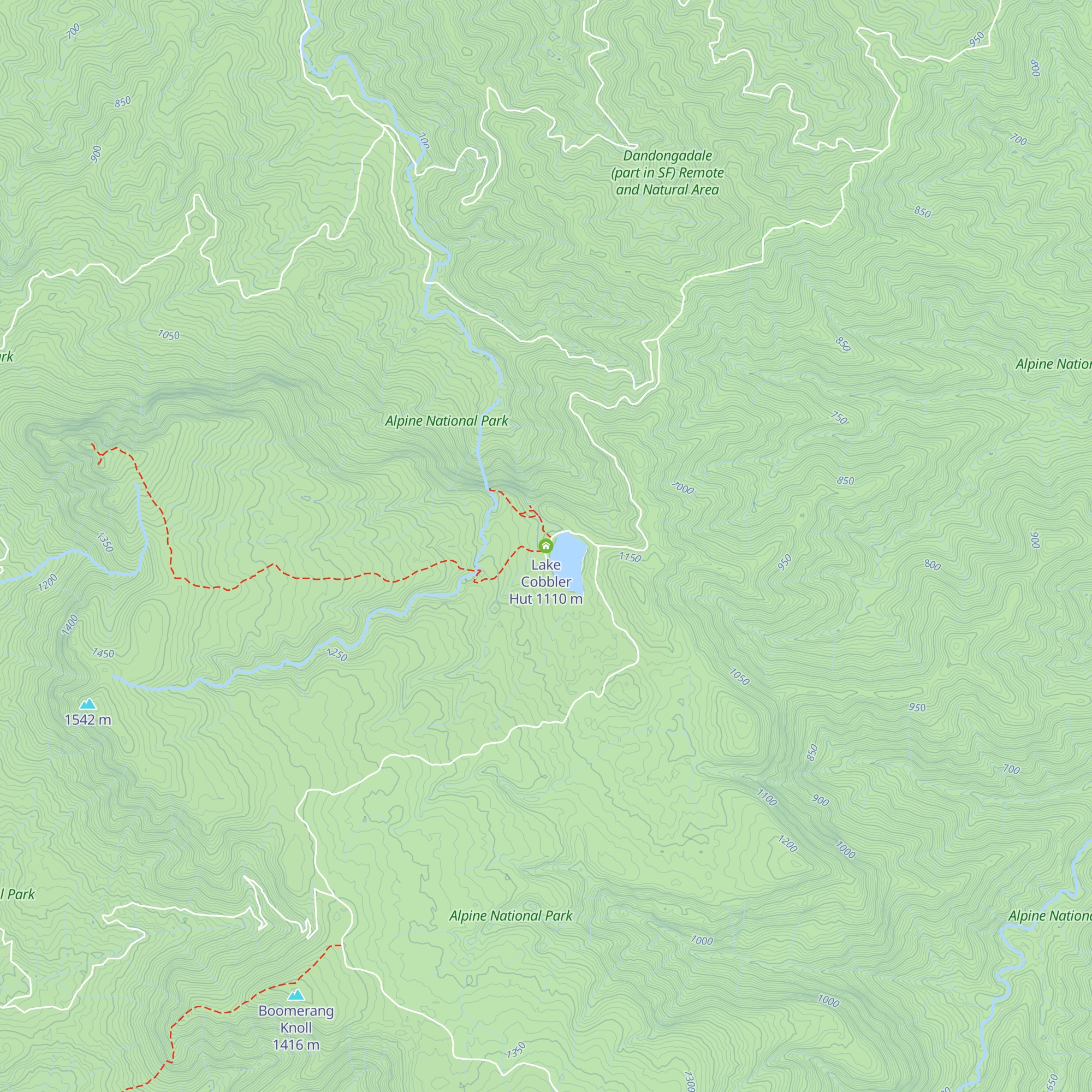 Lake Cobbler Hut map