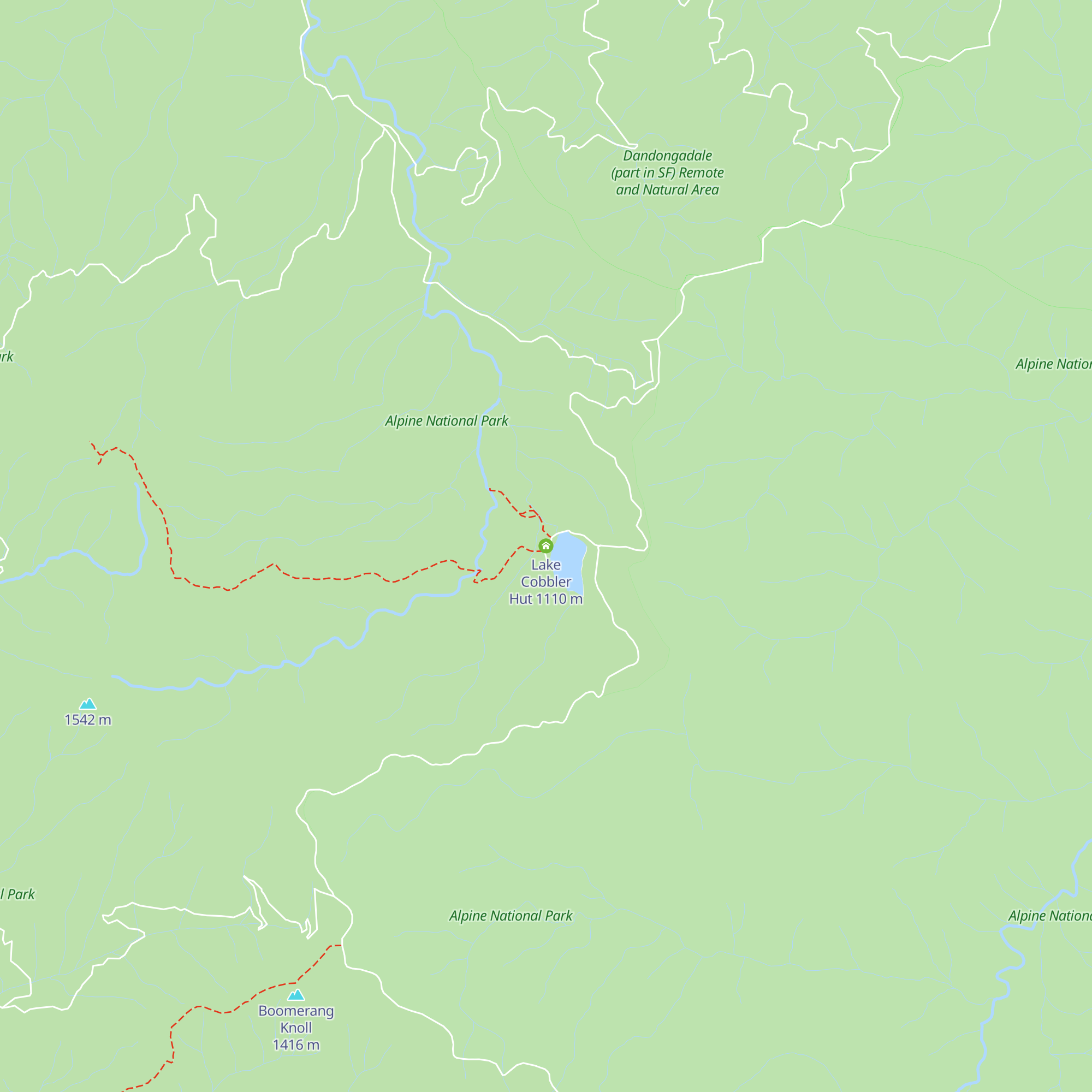 Lake Cobbler Hut map