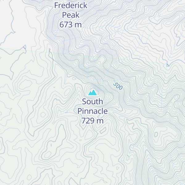 Map of South Pinnacle