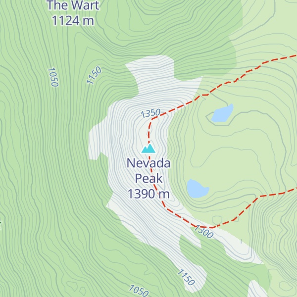 Map of Nevada Peak