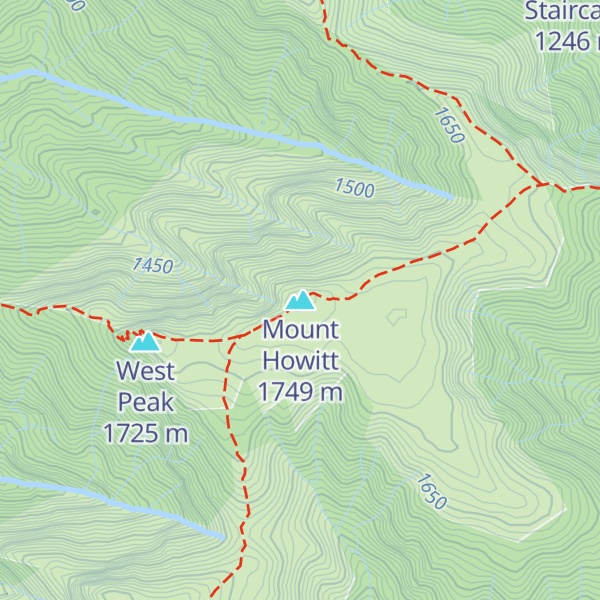 Map of Mount Howitt