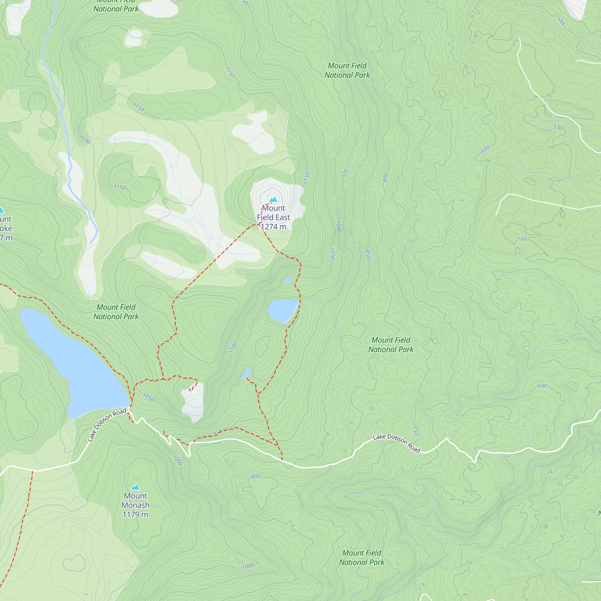 Lake Nicholls Hut map