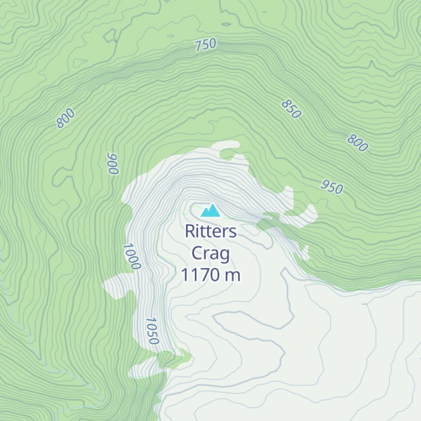Map of Ritters Crag