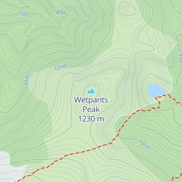 Map of Wetpants Peak
