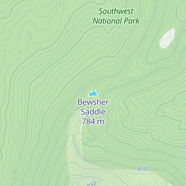 Map of Bewsher Saddle