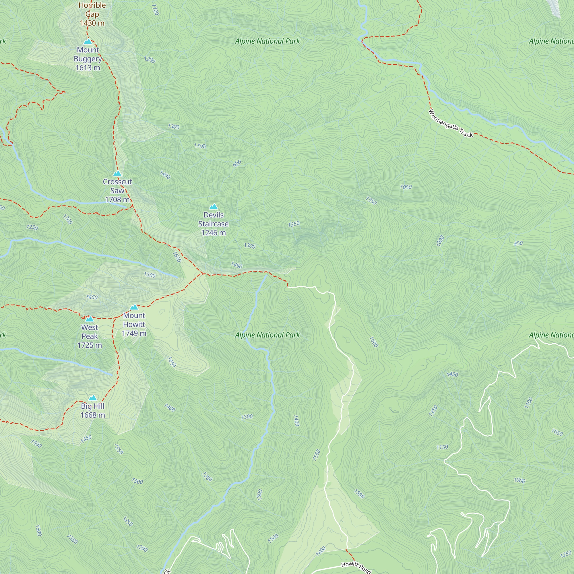 Vallejo Gantner Hut map