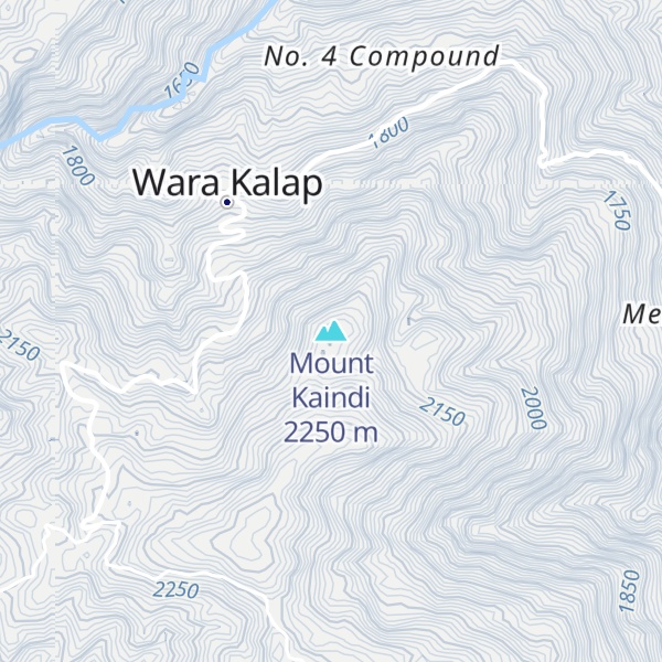 Map of Mount Kaindi
