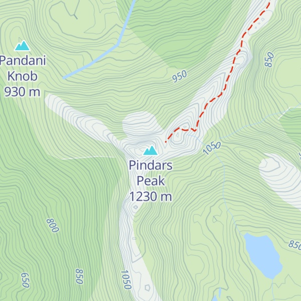 Map of Pindars Peak