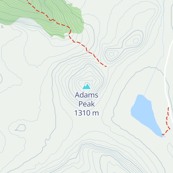 Map of Adams Peak