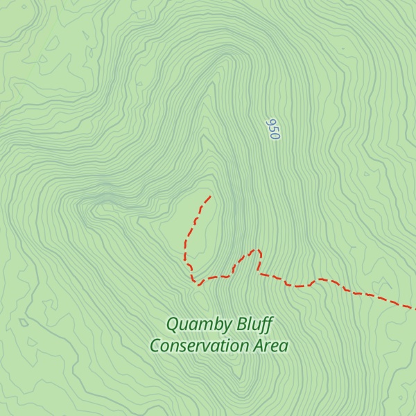 Map of Quamby Bluff
