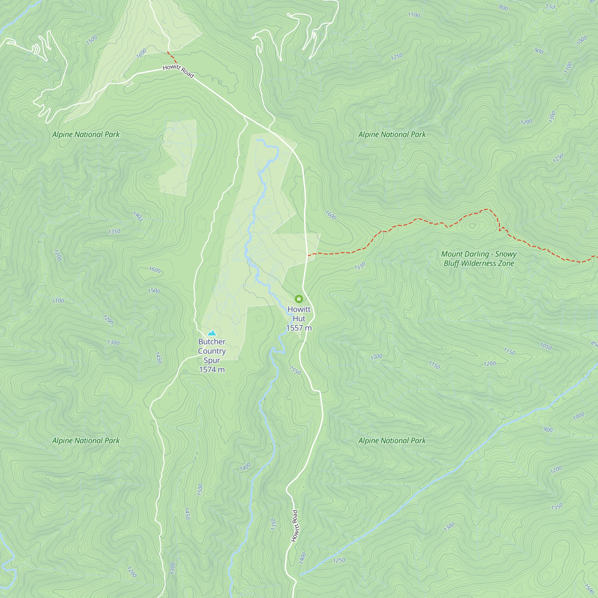 Howitt Hut map