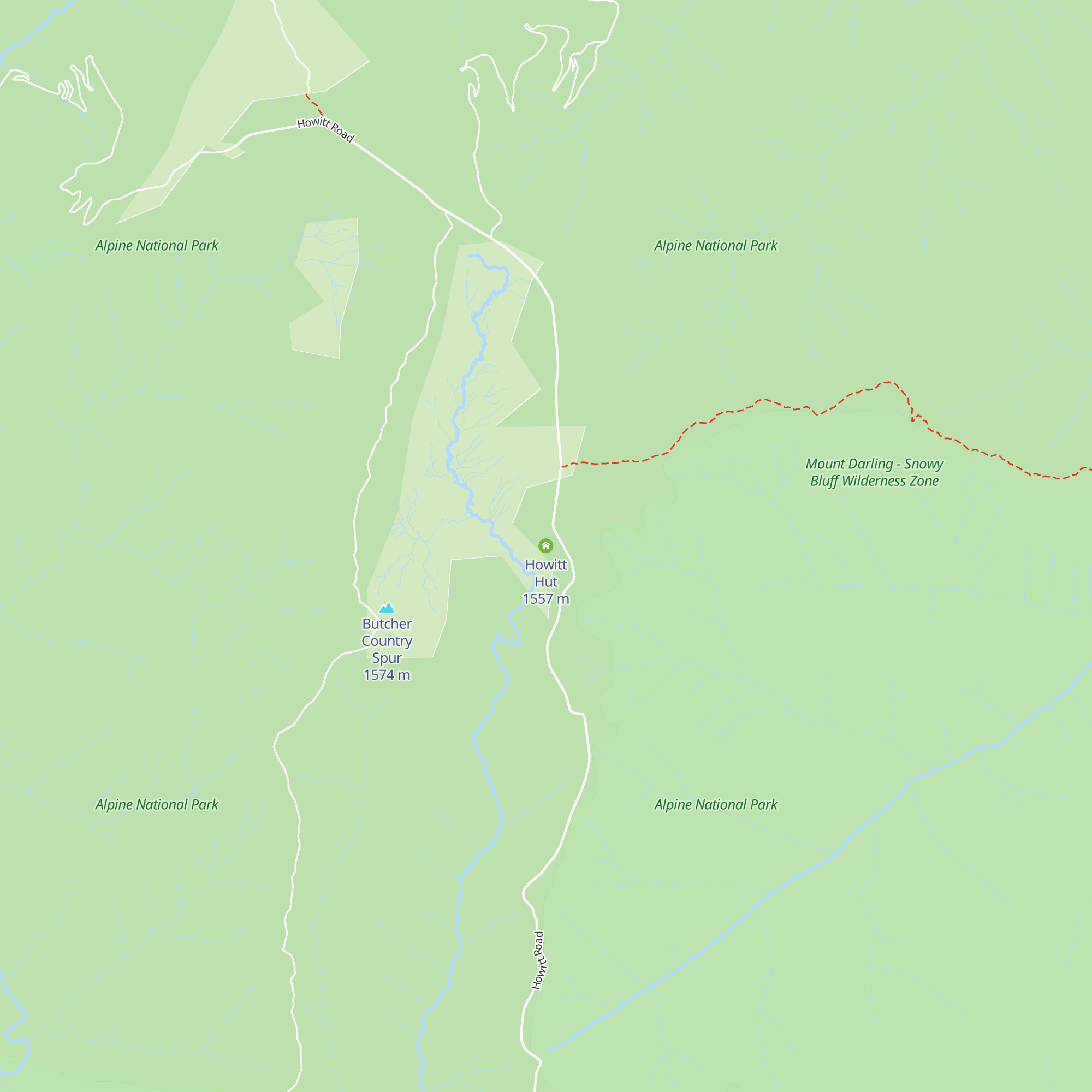 Howitt Hut map