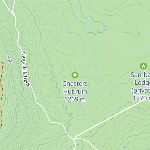 Map of Chesters Hut ruin