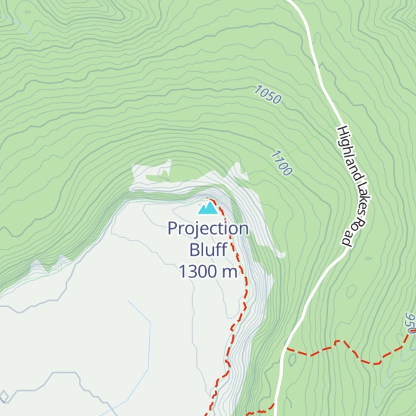 Map of Projection Bluff