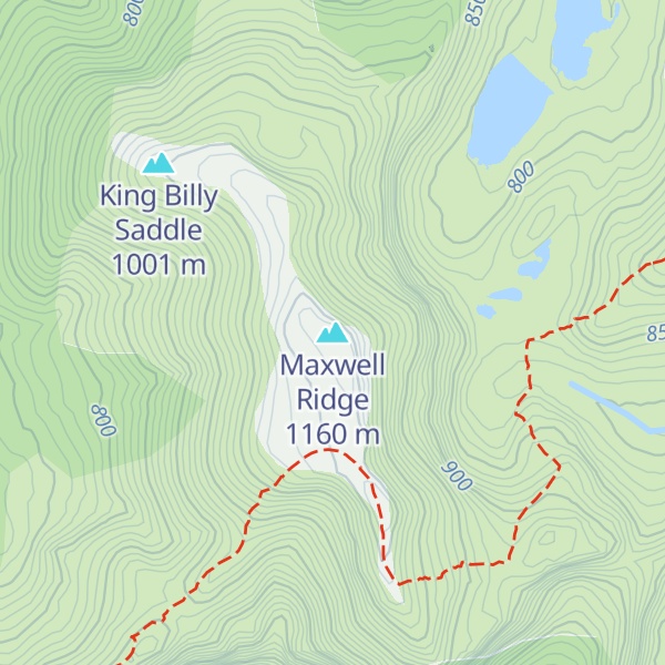 Map of Maxwell Ridge