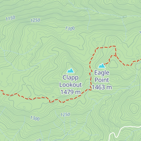 Map of Clapp Lookout