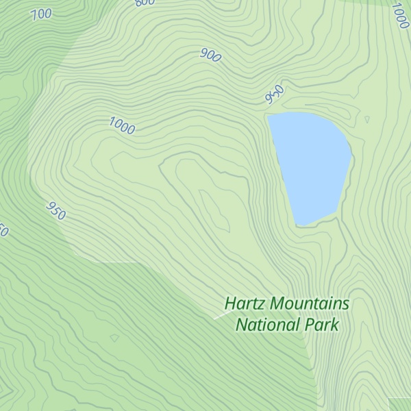 Map of Hartz Peak (West)