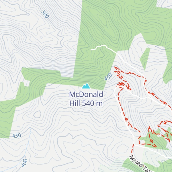 Map of McDonald Hill