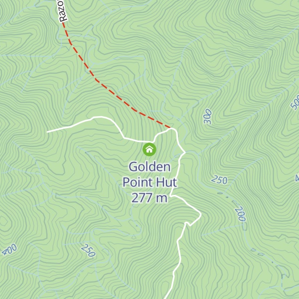 Map of Golden Point Hut