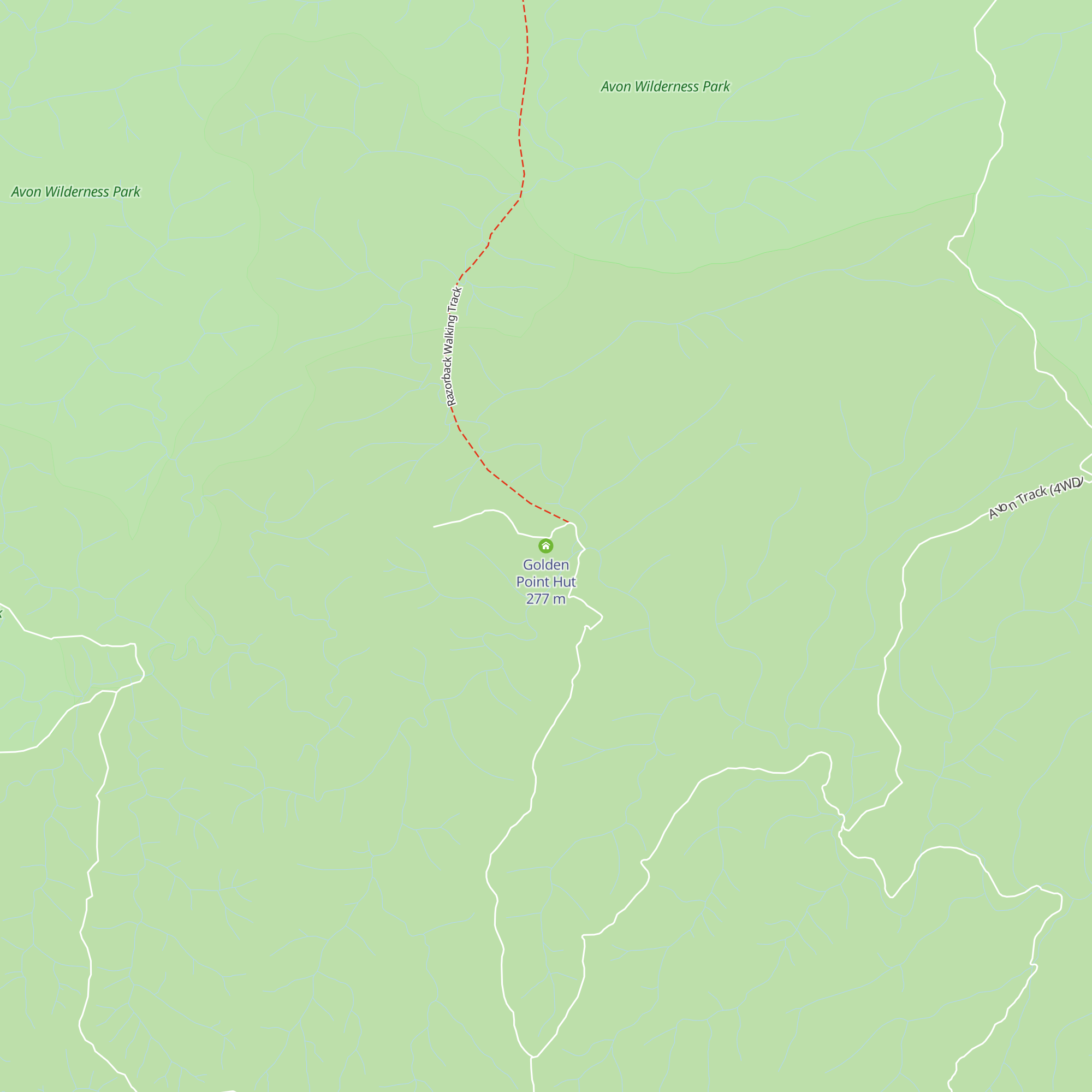 Golden Point Hut map