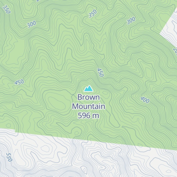Map of Brown Mountain
