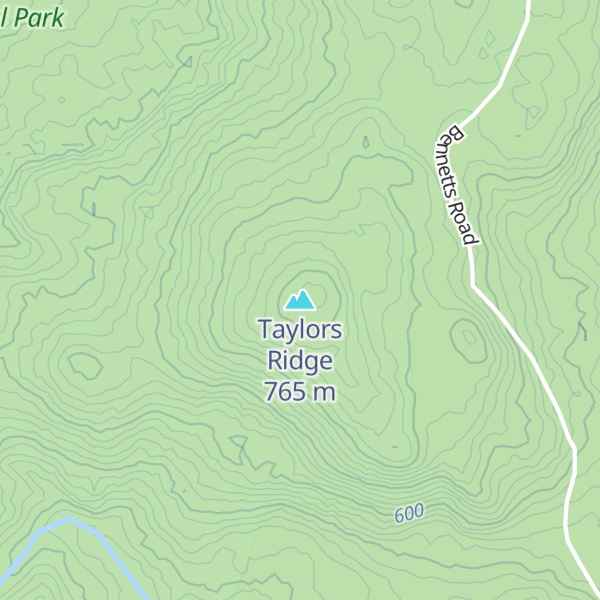 Map of Taylors Ridge