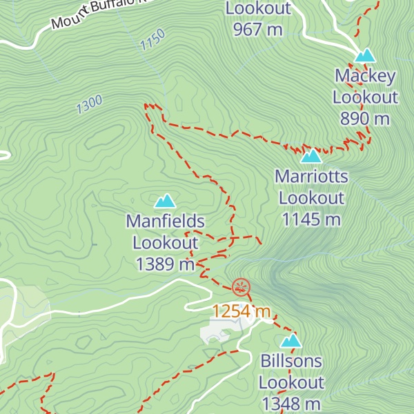Map of Manfield Lookout
