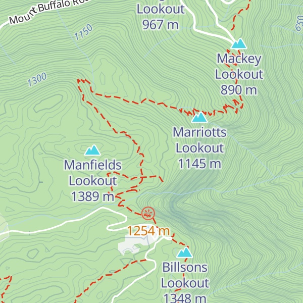 Map of Reeds Lookout