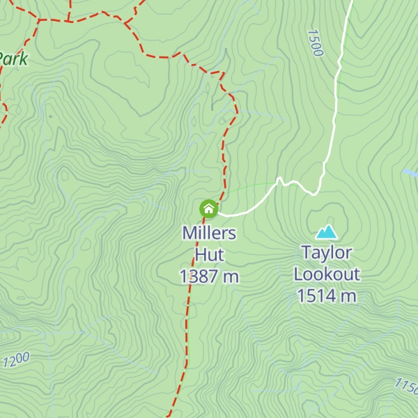 Map of Millers Hut