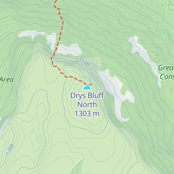 Map of Drys Bluff North