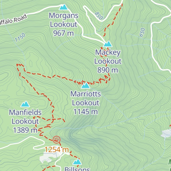 Map of Marriotts Lookout