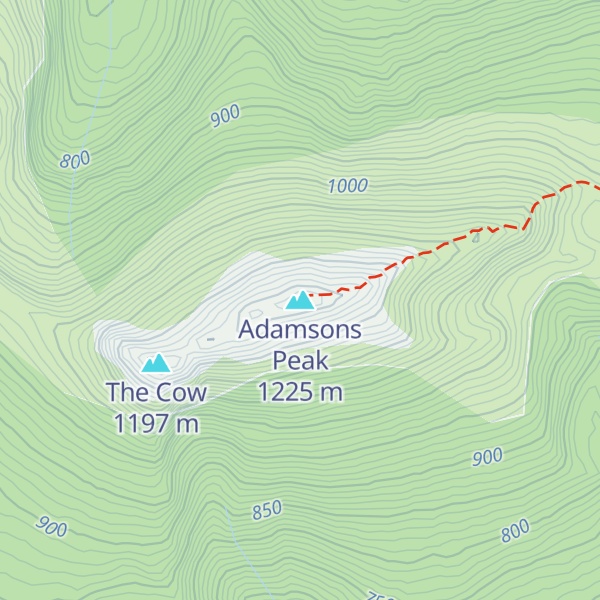 Map of Adamsons Peak