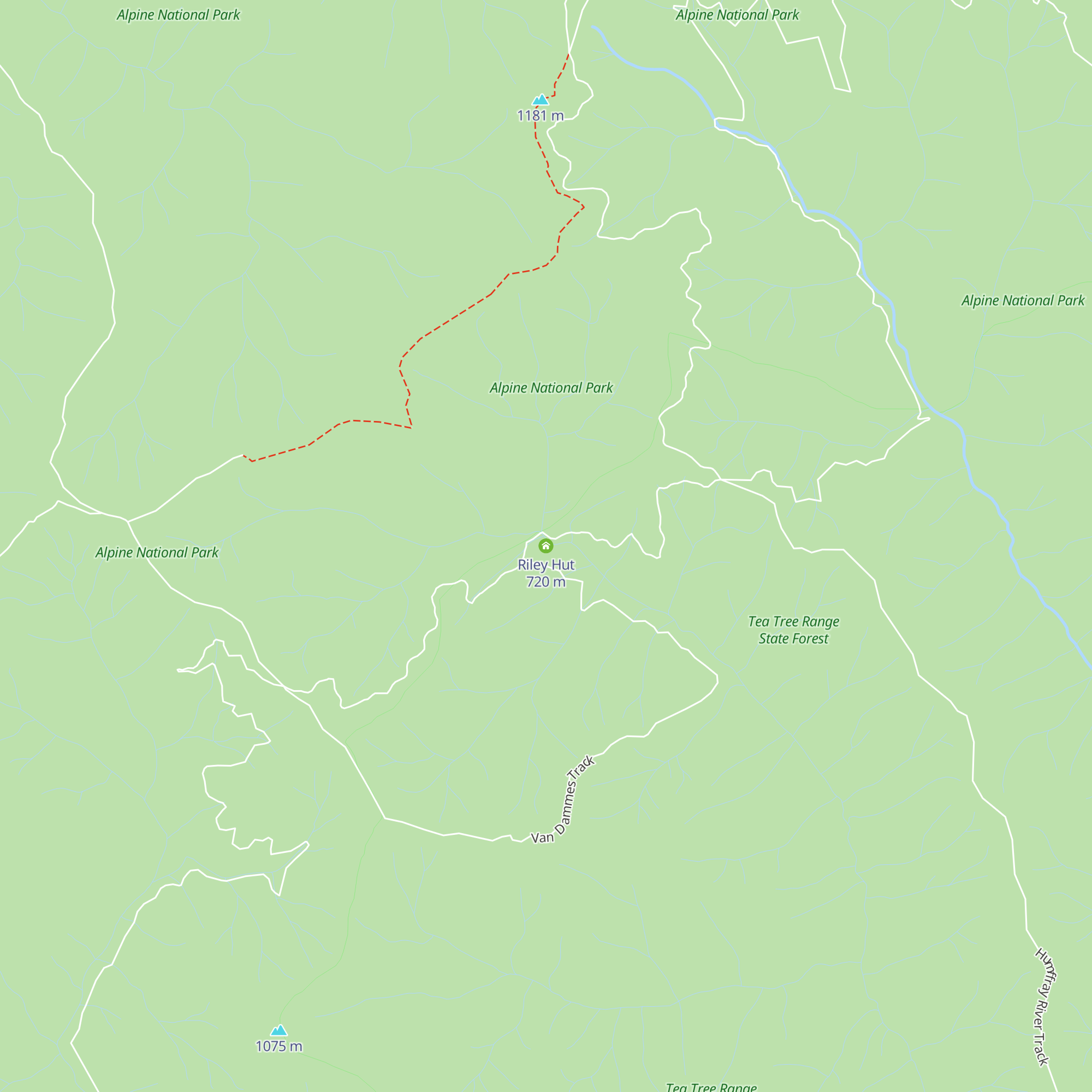 Riley Hut map