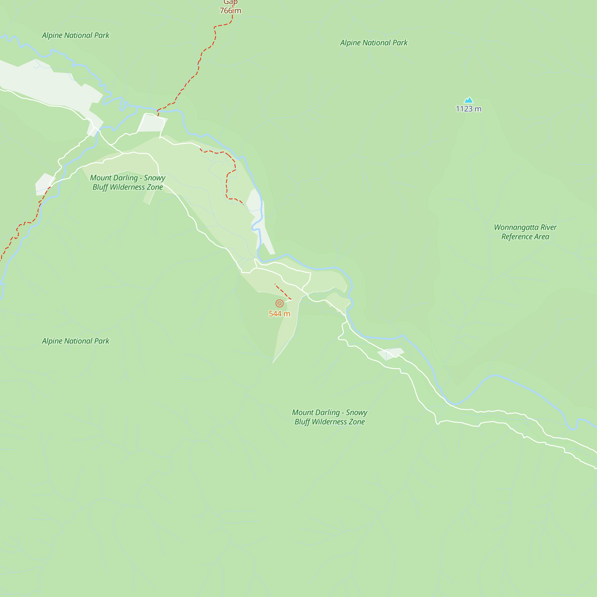 Wonnangatta Station (Guys) Hut map