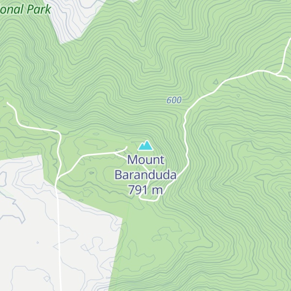 Map of Mount Baranduda