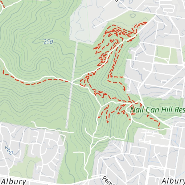 Map of Nail Can Hill