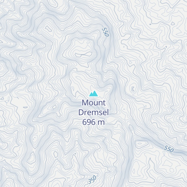 Map of Mount Dremsel
