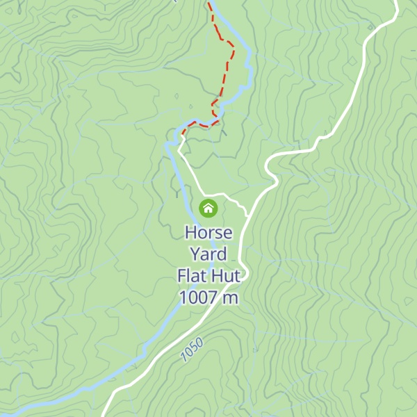 Map of Horse Yard Flat Hut