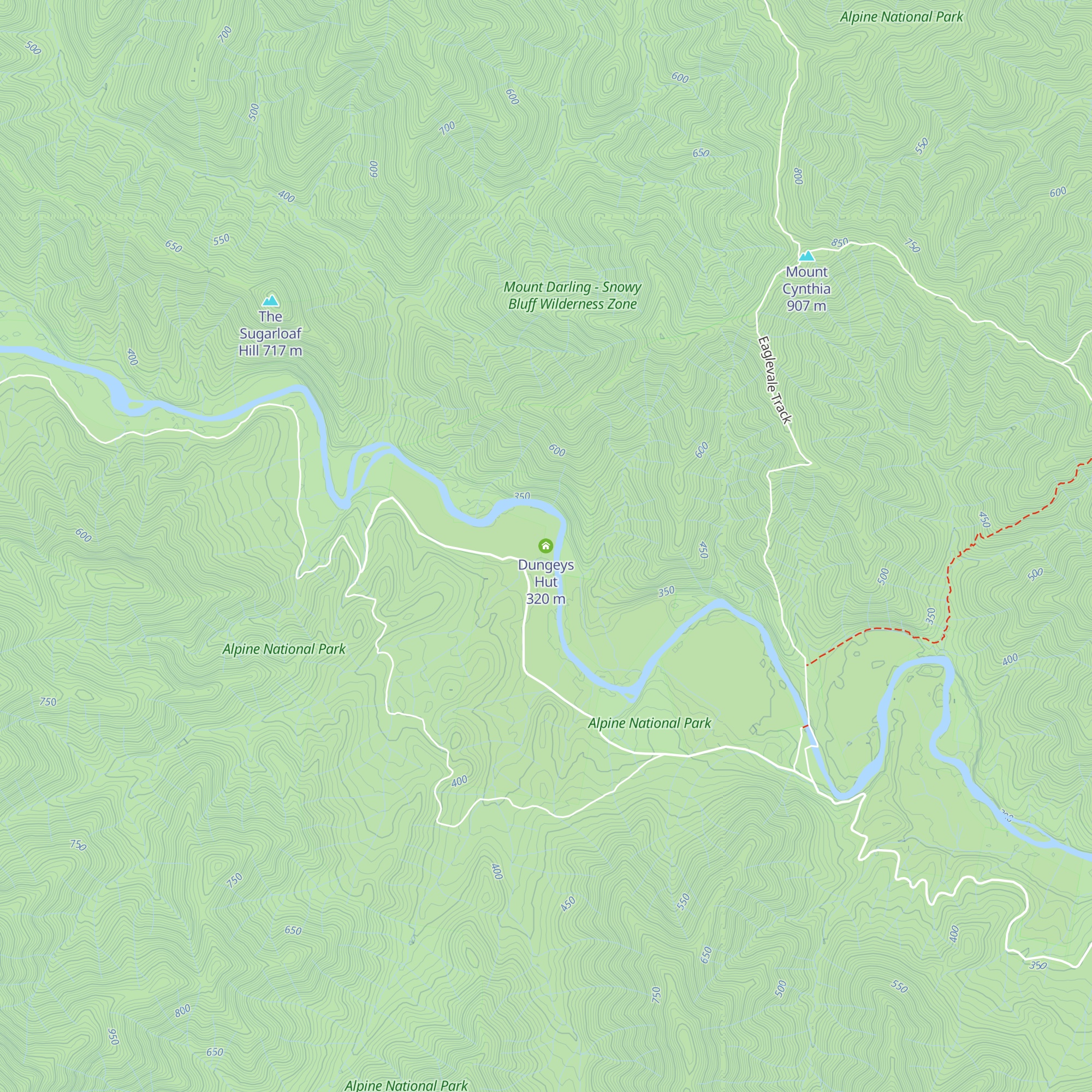 Dungeys Hut map