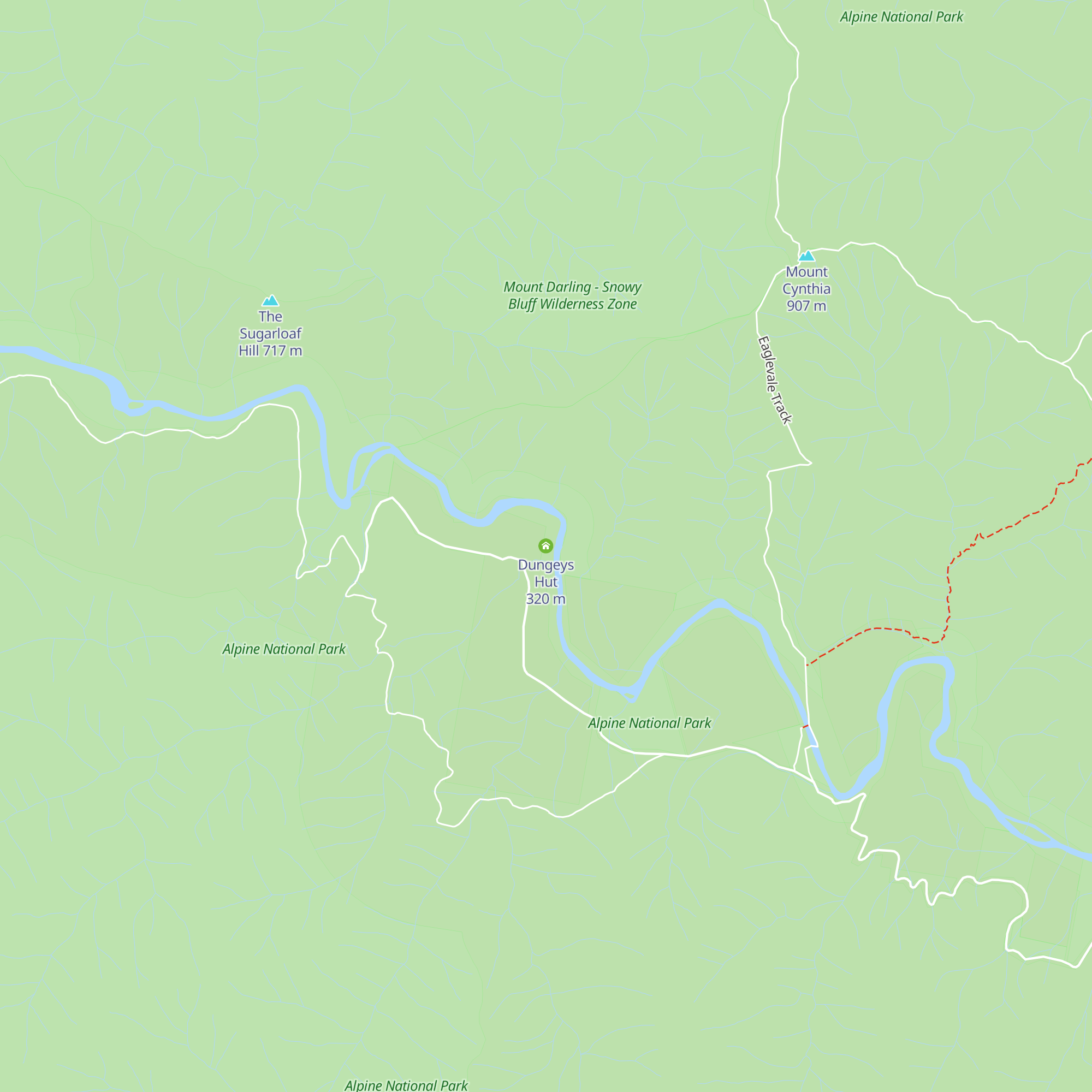 Dungeys Hut map