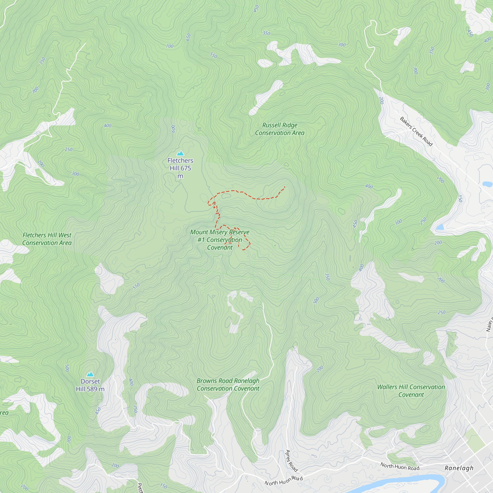 Tipe East at Huon Bush Retreats map