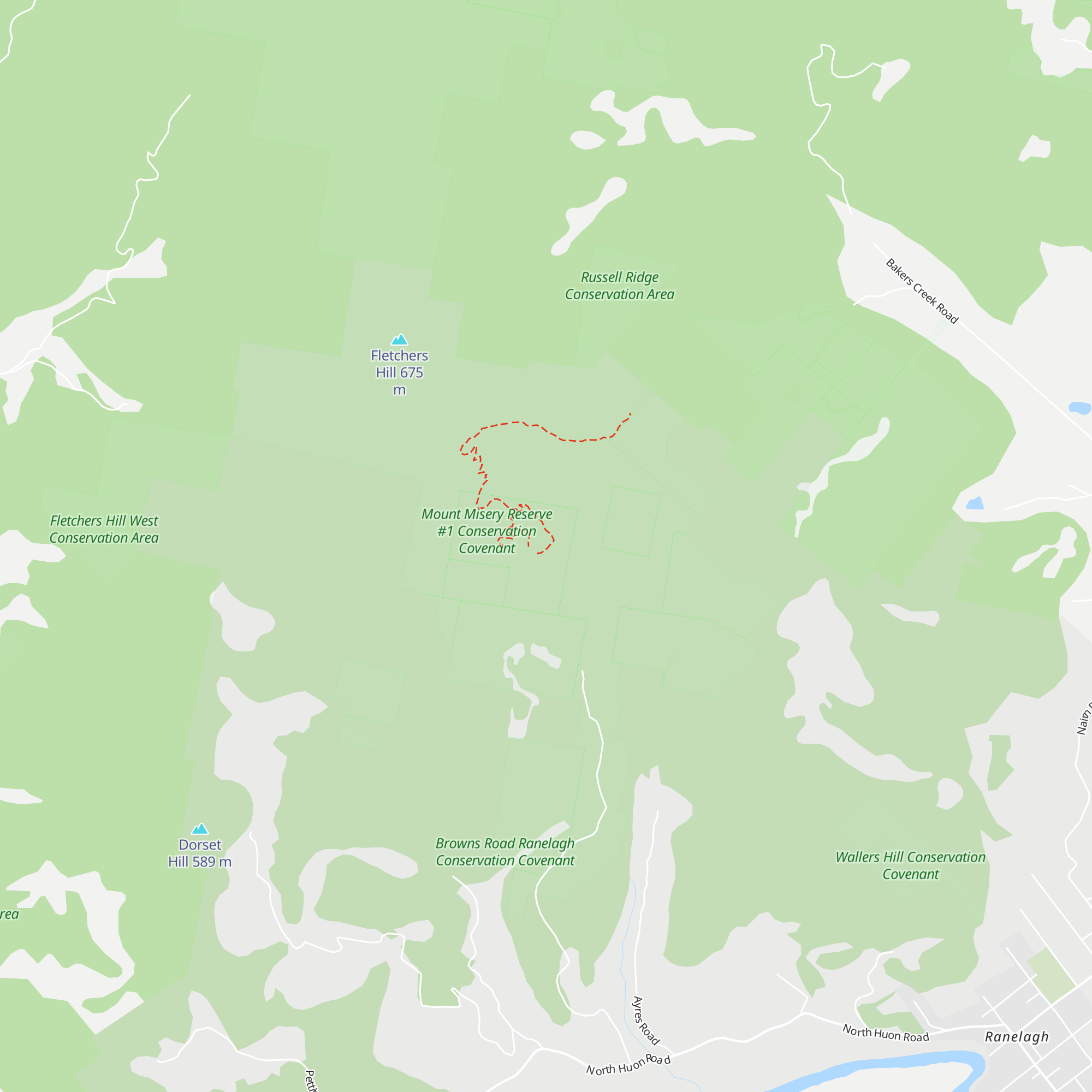 Tipe East at Huon Bush Retreats map