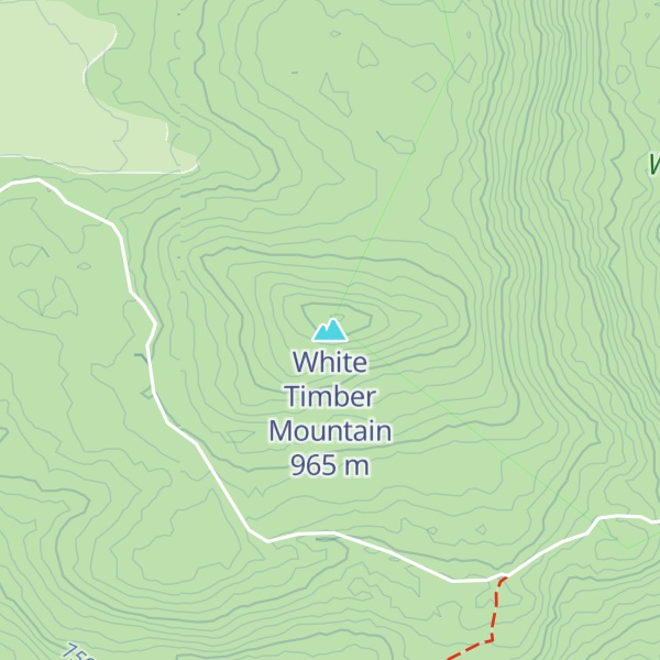 Map of White Timber Mountain