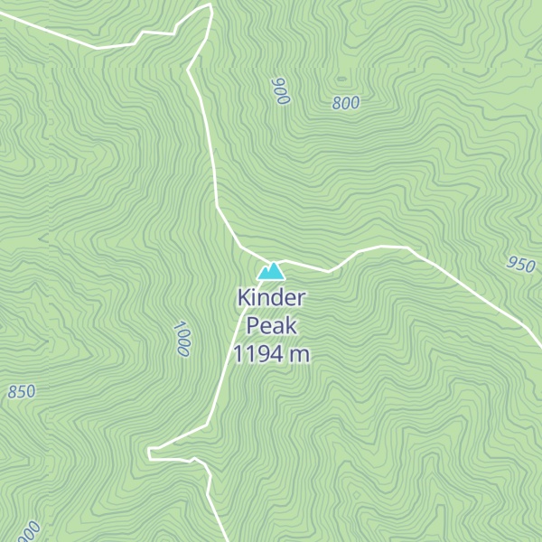 Map of Kinder Peak