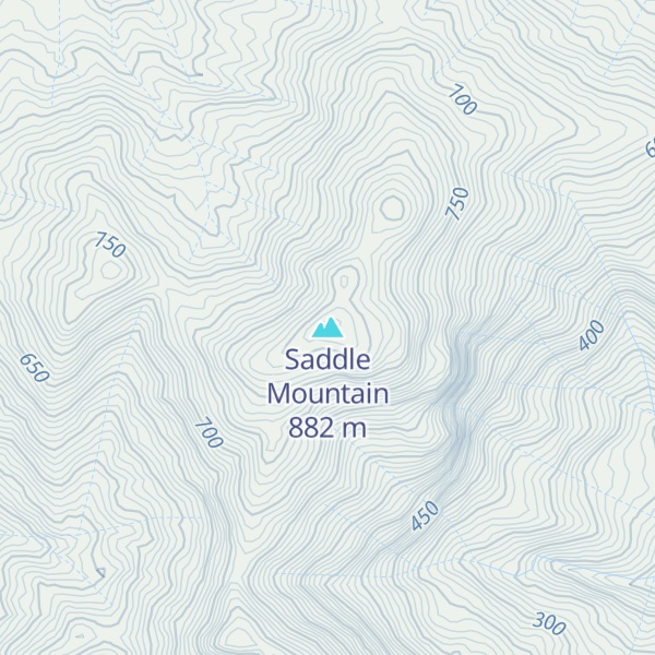 Map of Saddle Mountain