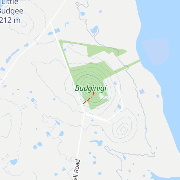 Map of Big Budginigi Hill