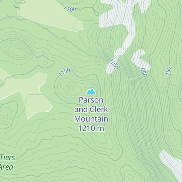 Map of Parson and Clerk Mountain