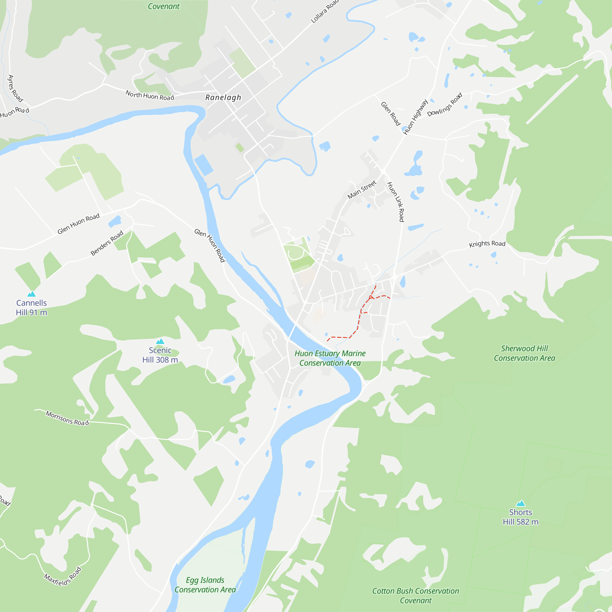 Parks and Wildlife Service map