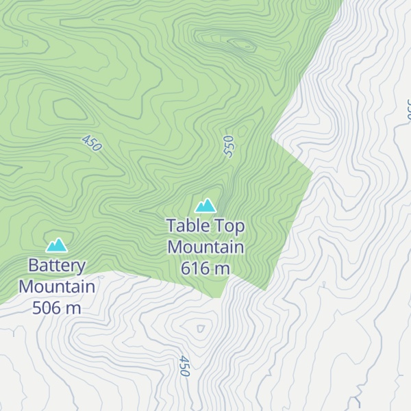 Map of Table Top Mountain