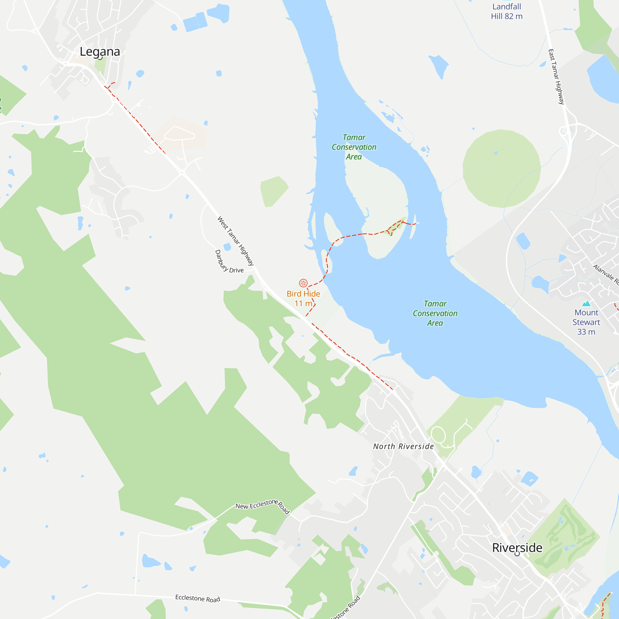 Tamar Island Visitors Center map